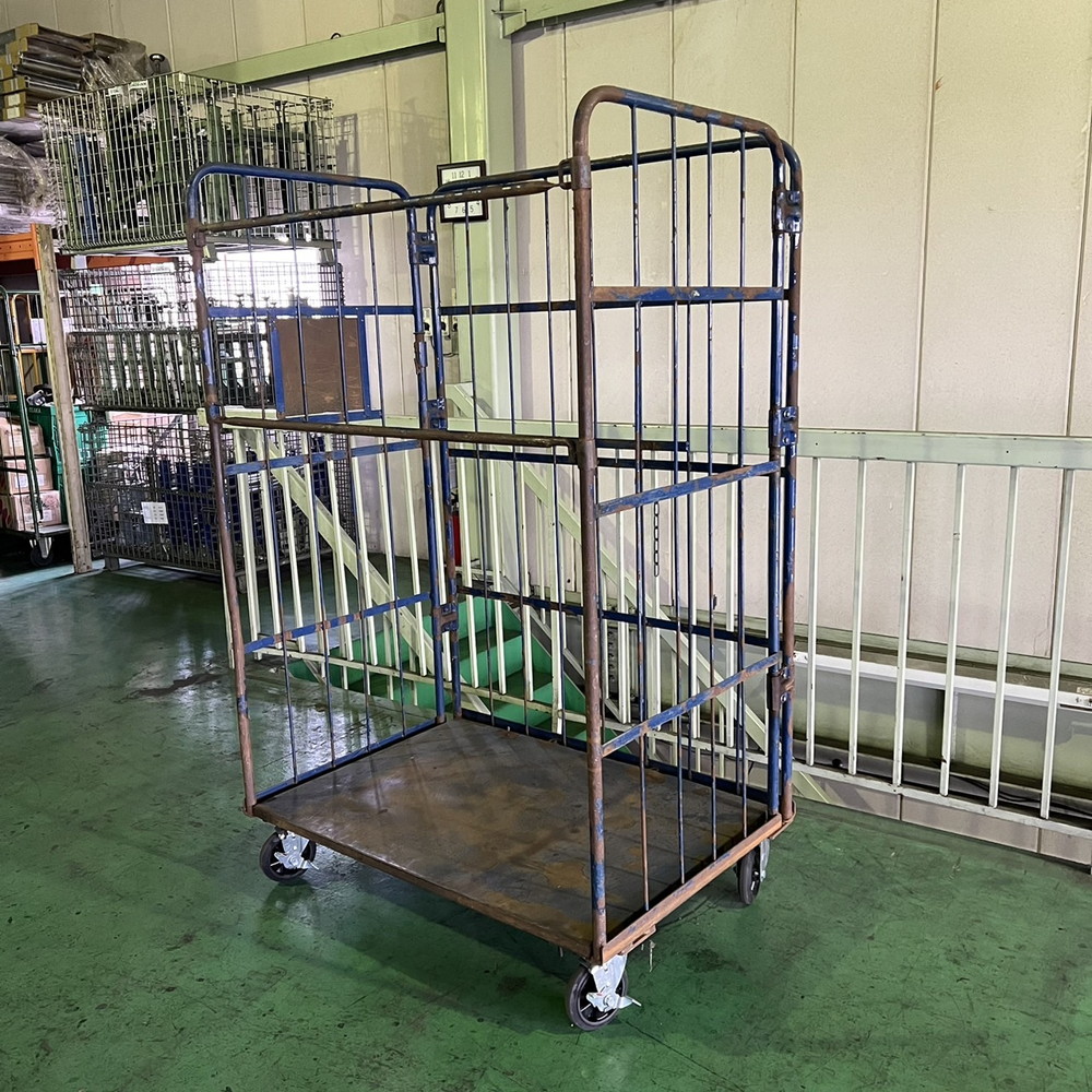 ⭐︎中古品　カゴ台車　640×840×1680mm　業務用運搬機⭐︎ OS1RB-240125-004 | カゴ台車本体 | 中古でマテハン - 物流機器の買取